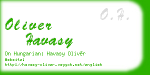 oliver havasy business card